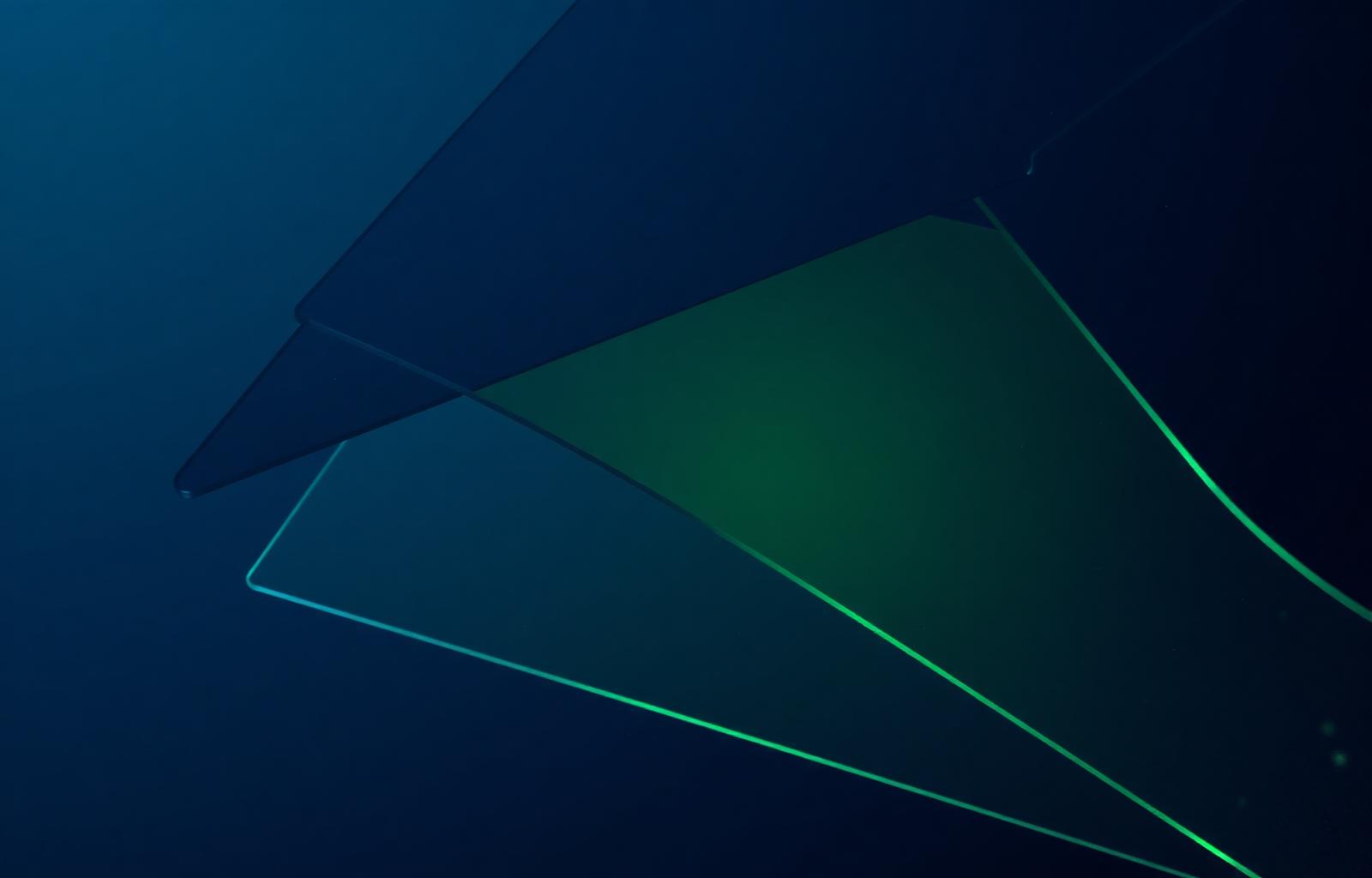 Layered translucent panels representing the Shopify Plus services Mejix delivers